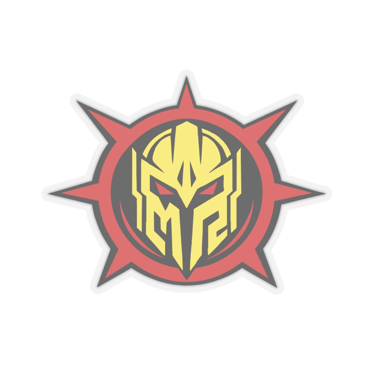 Mystermash Gold Helmet Emblem – Premium Kiss-Cut Sticker