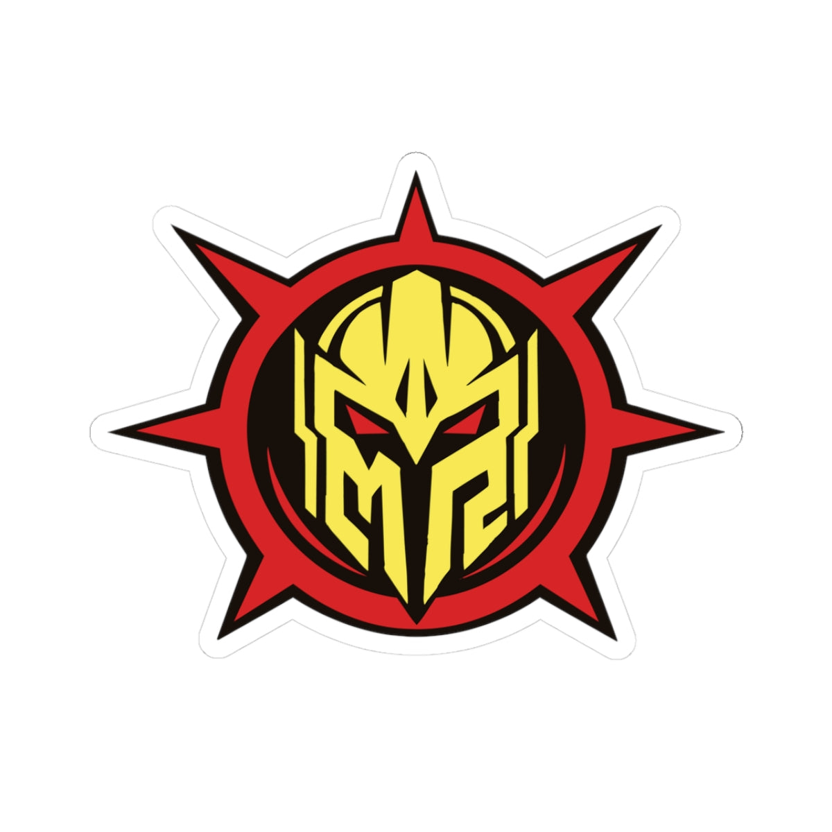 Mystermash Gold Helmet Emblem – Premium Kiss-Cut Sticker