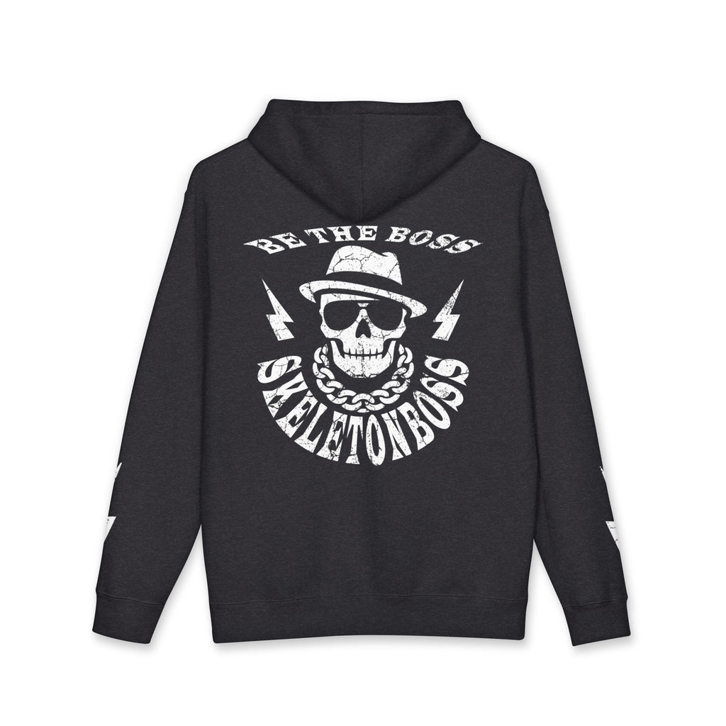 Skeleton Boss “Be The Boss” Skull Hoodie - Heavyweight Streetwear Graphic Hoodie