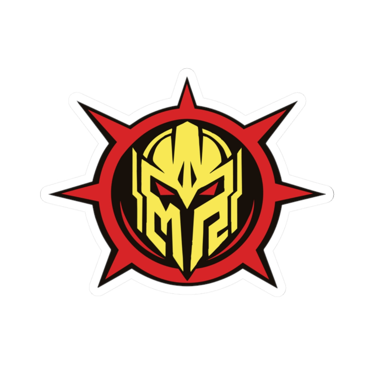 Mystermash Gold Helmet Emblem – Premium Kiss-Cut Sticker