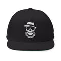 Skeleton Boss Flat Bill Snapback Hat – Luxury Streetwear Skull Cap | SB Embroidered Snapback