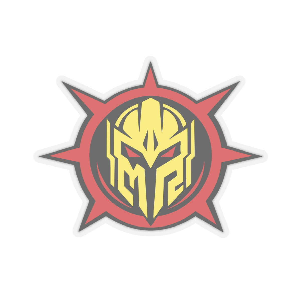 Mystermash Gold Helmet Emblem – Premium Kiss-Cut Sticker