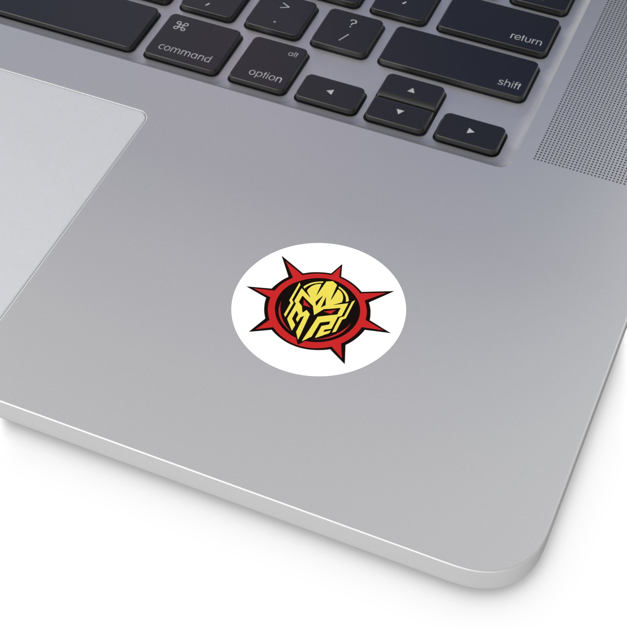 Mystermash Gold Helmet Emblem – Premium Round Vinyl Sticker (Indoor/Outdoor)