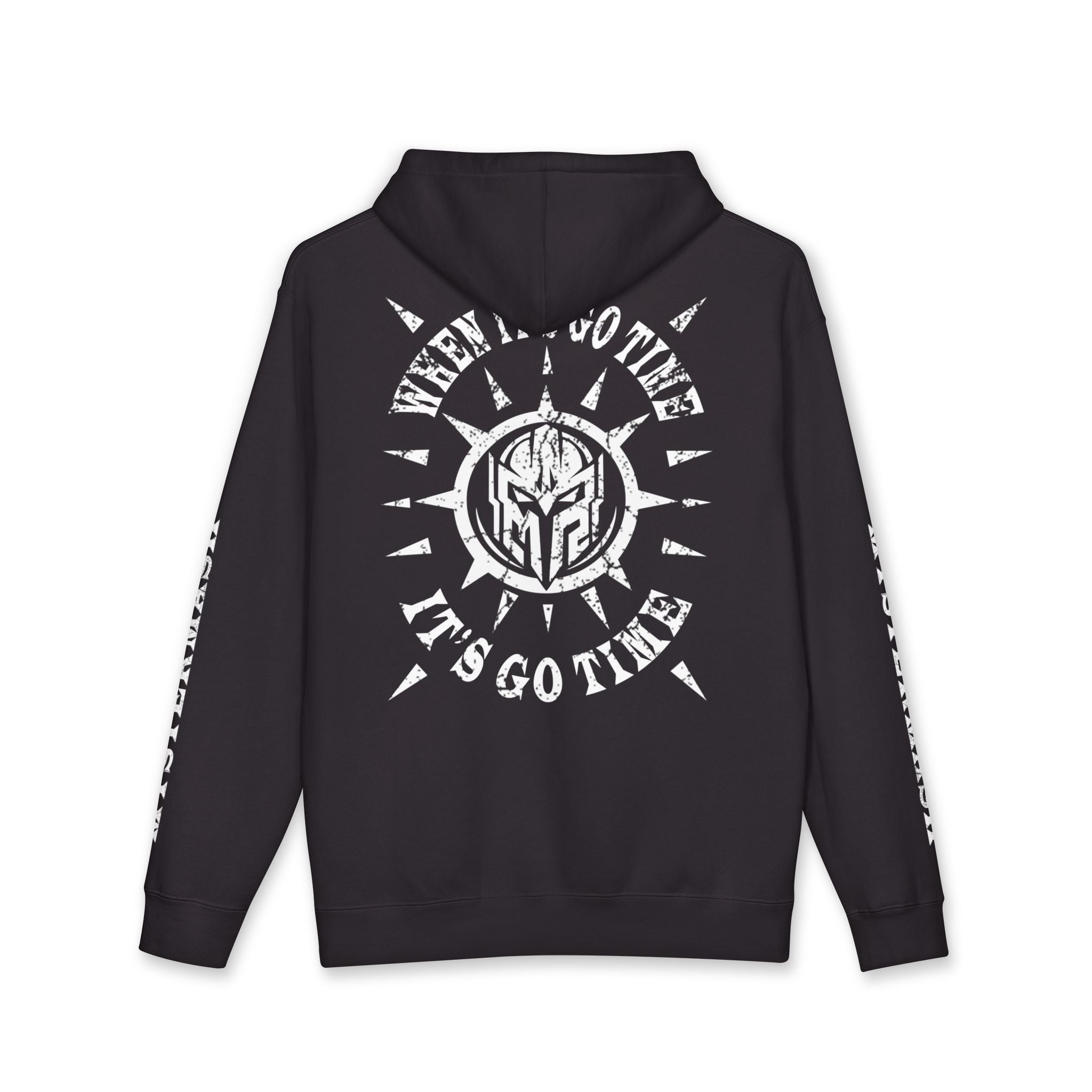 WHEN IT'S GO TIME Hoodie – Heavyweight Motivational Streetwear | Hustle Mindset Hoodie | Premium Gym & Entrepreneur Hoodie