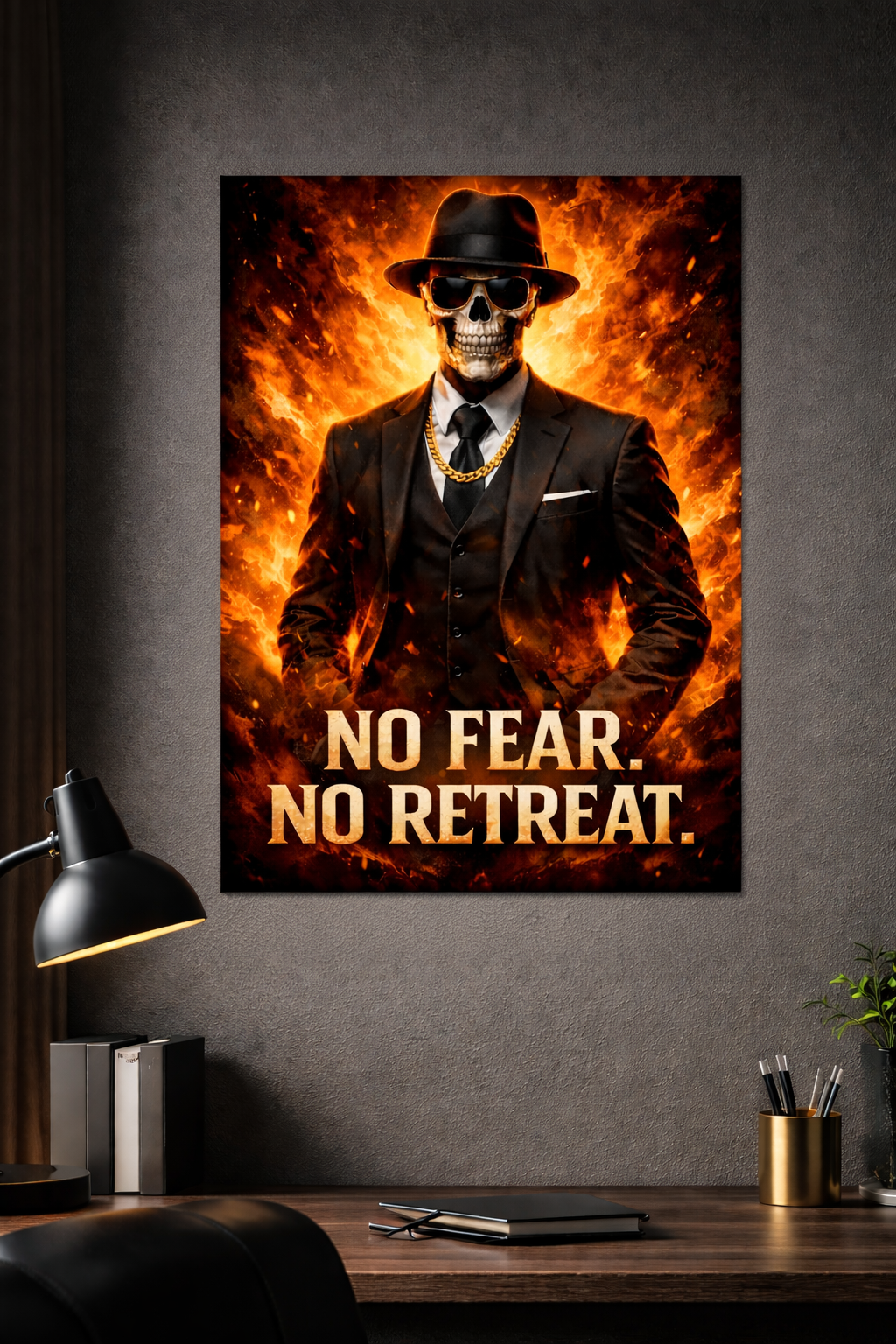 Skeleton Boss — Relentless Mindset Poster