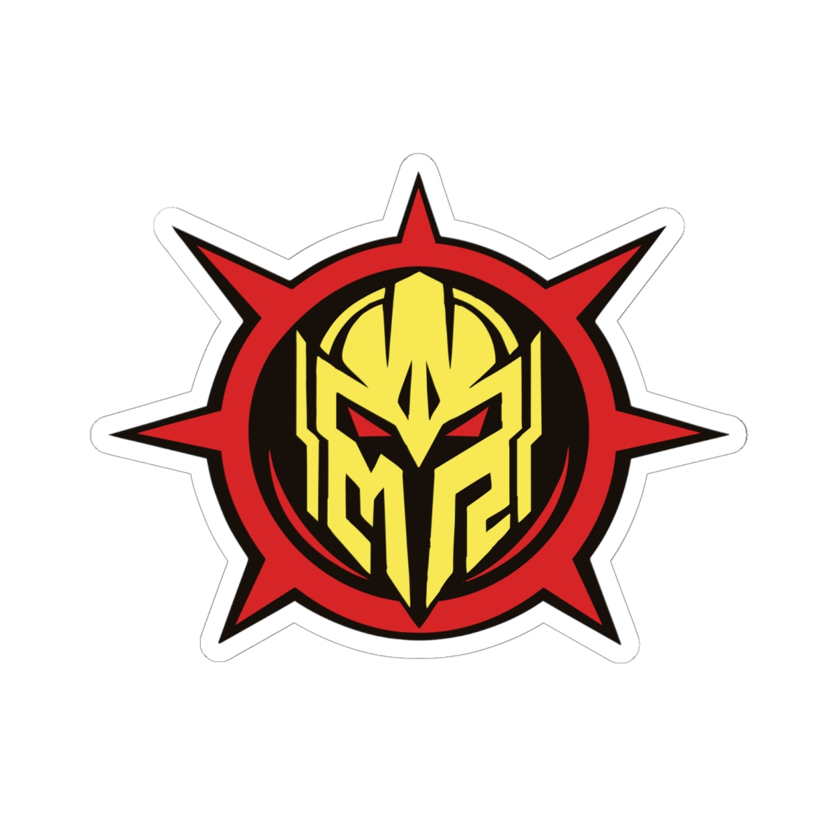 Mystermash Gold Helmet Emblem – Premium Kiss-Cut Sticker