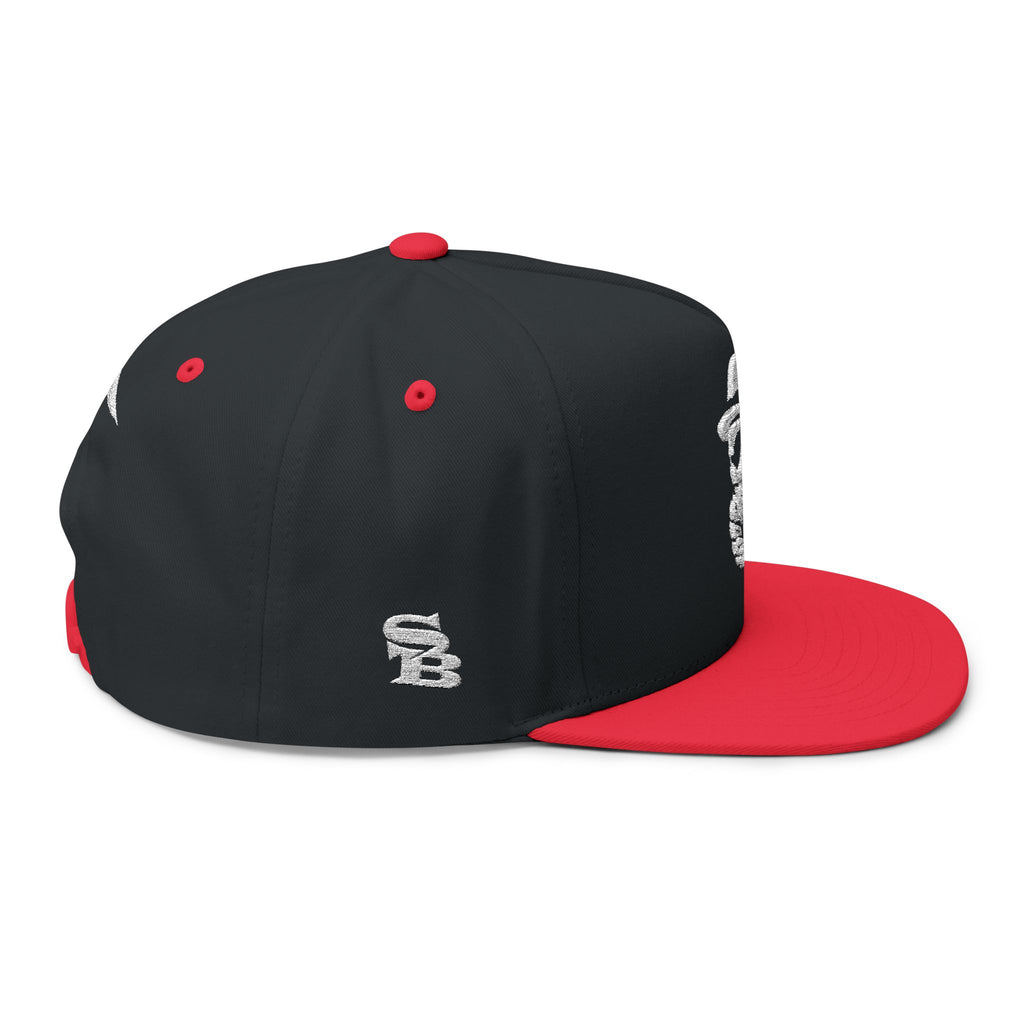 Skeleton Boss Flat Bill Snapback Hat – Luxury Streetwear Skull Cap | SB Embroidered Snapback