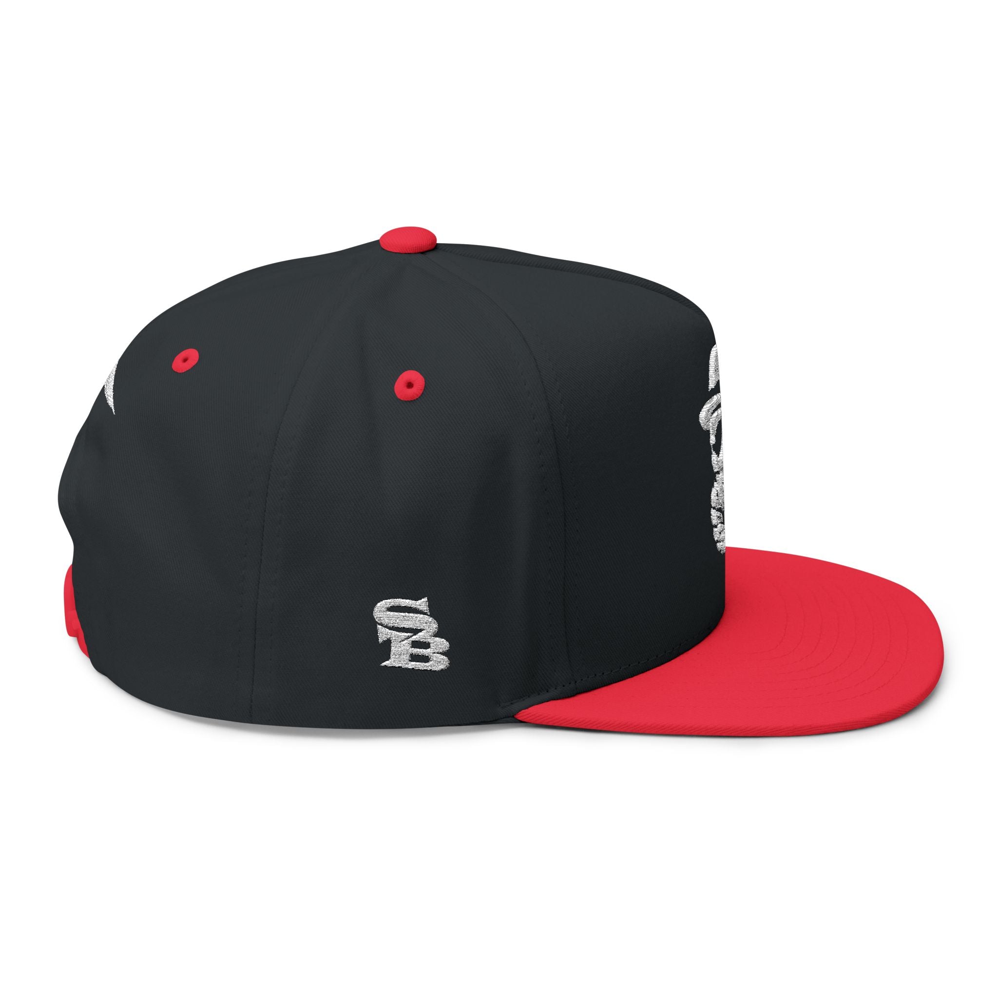 Skeleton Boss Flat Bill Snapback Hat – Luxury Streetwear Skull Cap | SB Embroidered Snapback