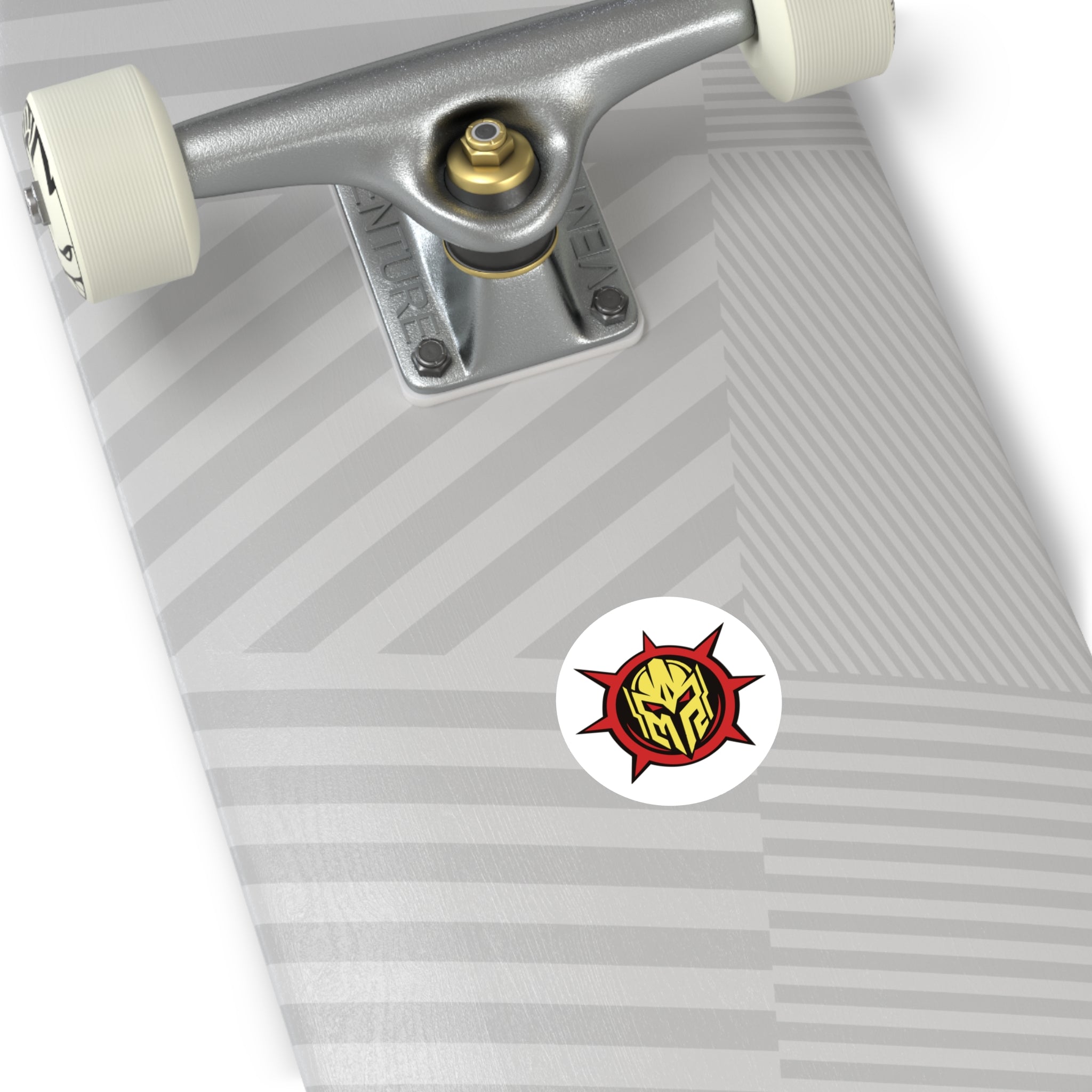 Mystermash Gold Helmet Emblem – Premium Round Vinyl Sticker (Indoor/Outdoor)