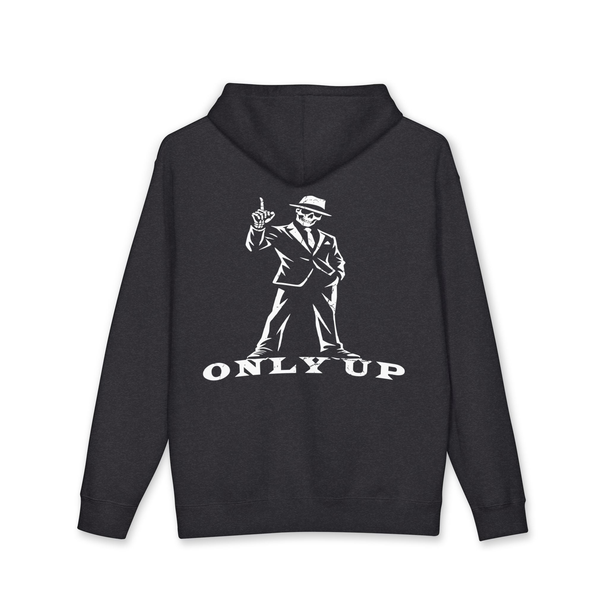Skeleton Boss Only Up Hoodie – Premium Heavyweight Motivational Streetwear