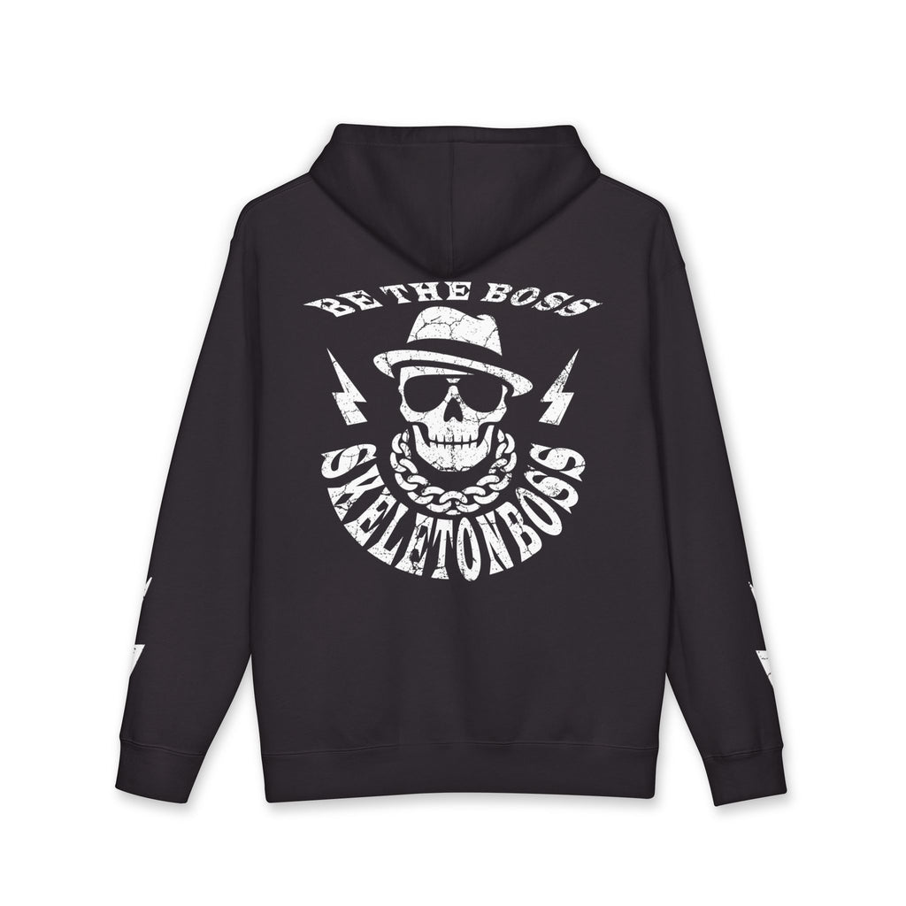Skeleton Boss “Be The Boss” Skull Hoodie - Heavyweight Streetwear Graphic Hoodie
