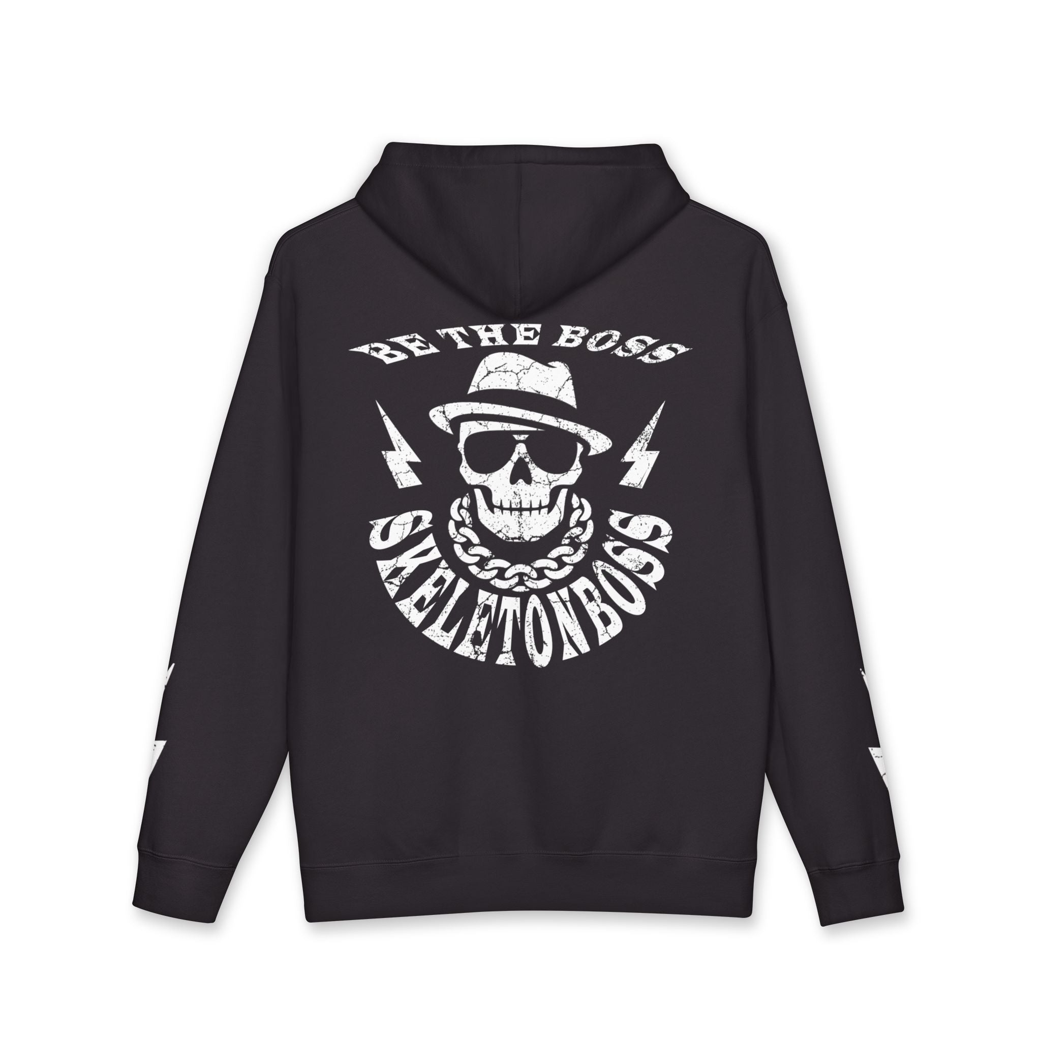 Skeleton Boss “Be The Boss” Skull Hoodie - Heavyweight Streetwear Graphic Hoodie