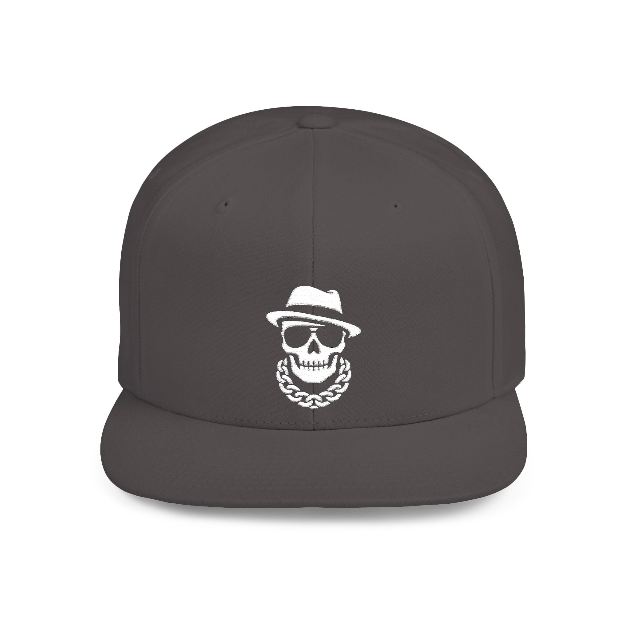 Skeleton Boss Logo Snapback – Flat Bill Hustle Mindset Hat