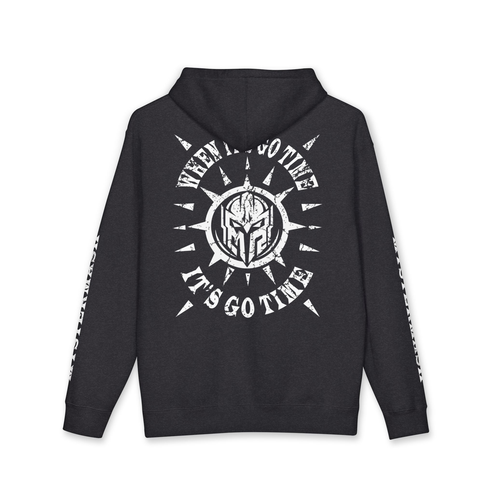 WHEN IT'S GO TIME Hoodie – Heavyweight Motivational Streetwear | Hustle Mindset Hoodie | Premium Gym & Entrepreneur Hoodie
