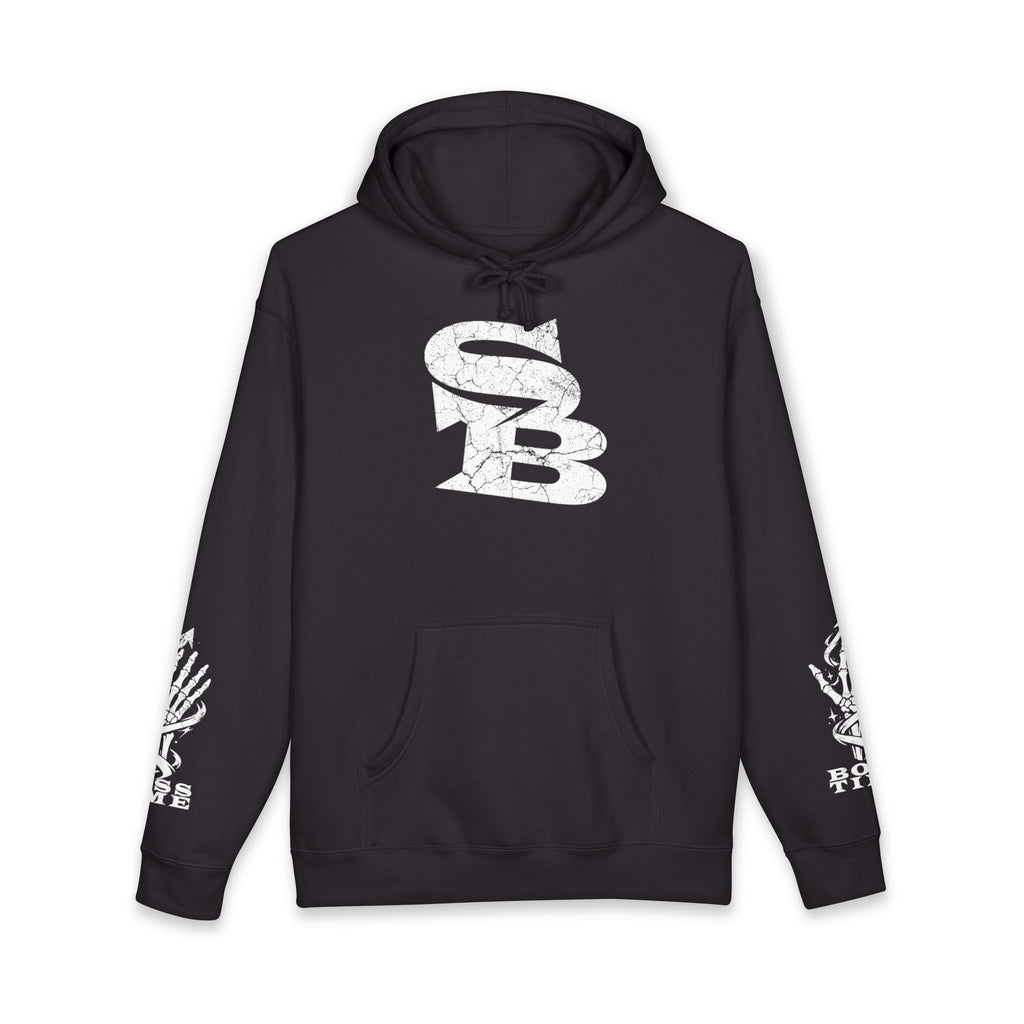 Skeleton Boss Just Grit Hoodie – Heavyweight Motivational Streetwear Hoodie