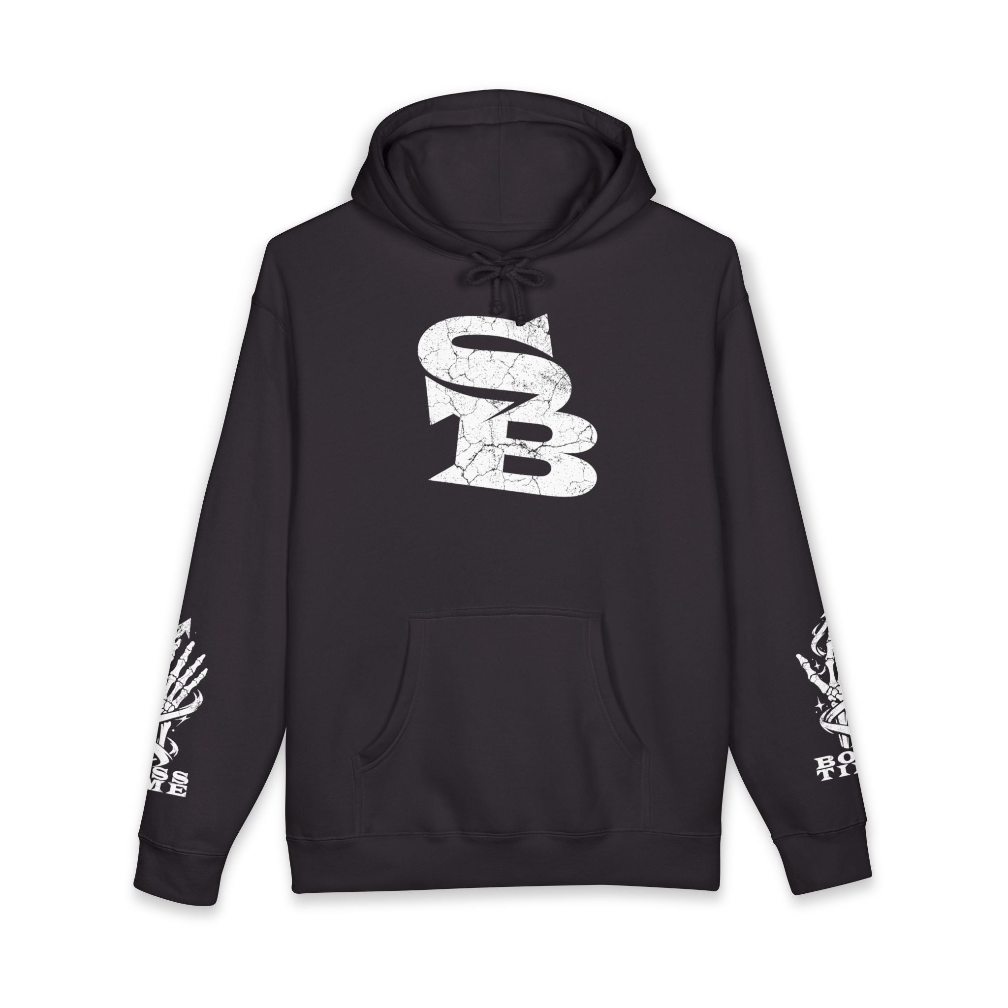 Skeleton Boss Just Grit Hoodie – Heavyweight Motivational Streetwear Hoodie