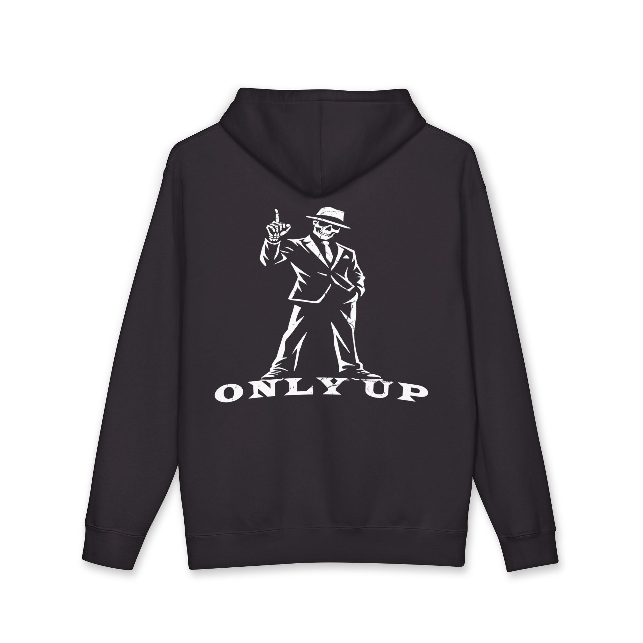 Skeleton Boss Only Up Hoodie – Premium Heavyweight Motivational Streetwear
